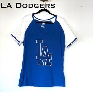 Los Angeles Dodgers LA Baseball tshirt Plus Size XXL MLB BLUE WHITE